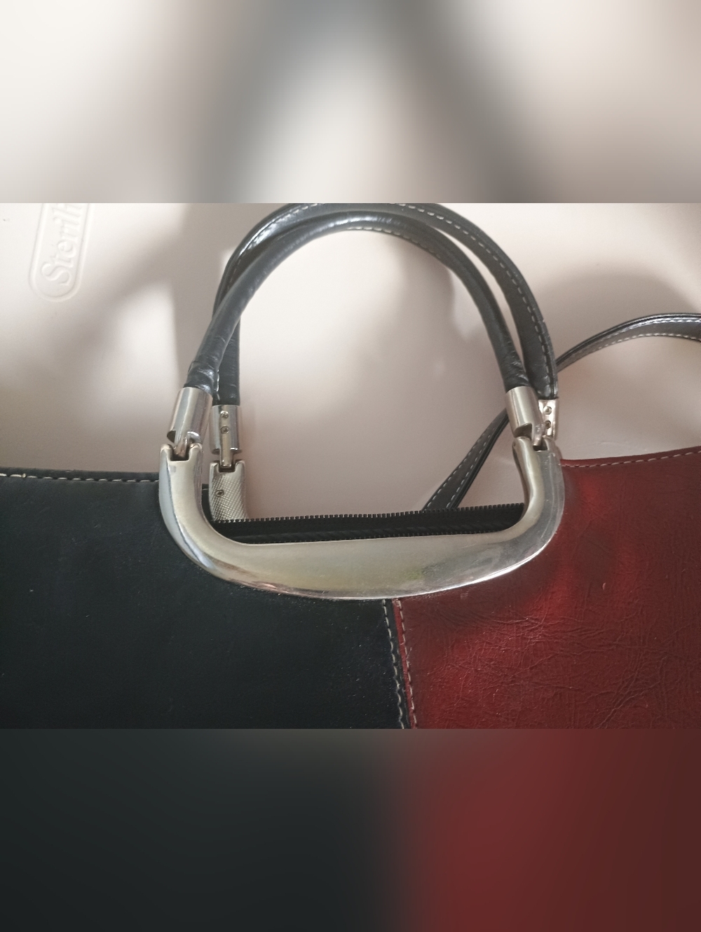Gucci Patchwork Leather Satchel - Black, Red, Tan, Brown - Picture 9 of 14